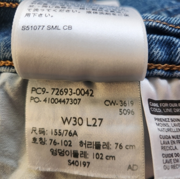 Levis Sz 30 Ribcage Straight Jeans - Picture 5 of 11